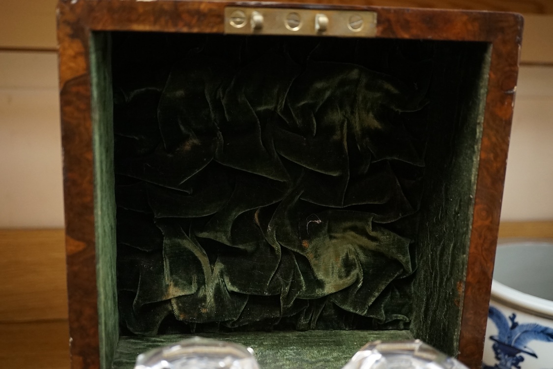 A small group of collectable silver including a George III silver cream jug, London, 1804, height 95mm, three silver vesta cases, two pill boxes, an envelope stamp case, two Georgian toddy ladles, one unmarked, together